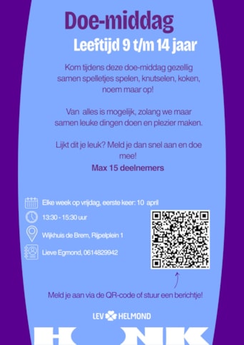 Doe-middag HONK vrijdag