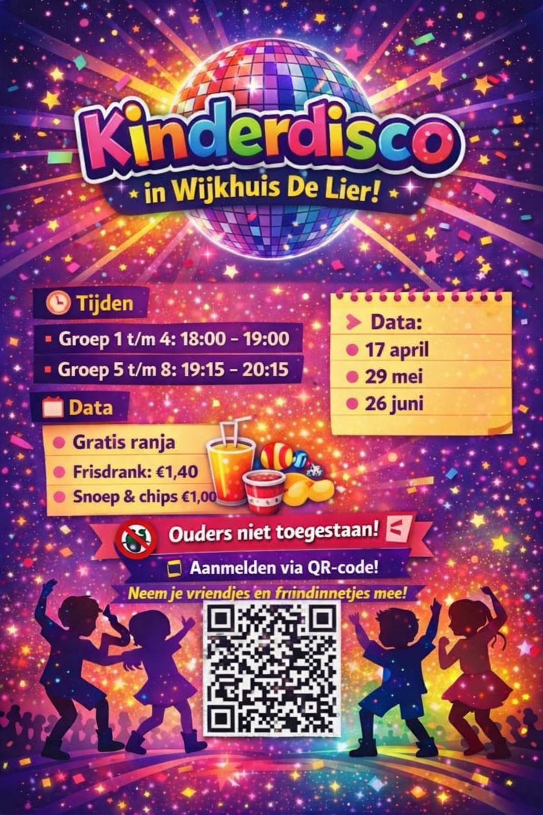 Kinderdisco 17 april!
