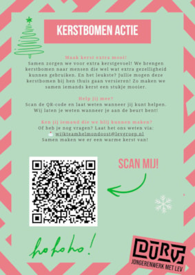 Kerstbomen actie - Jeugd flyer