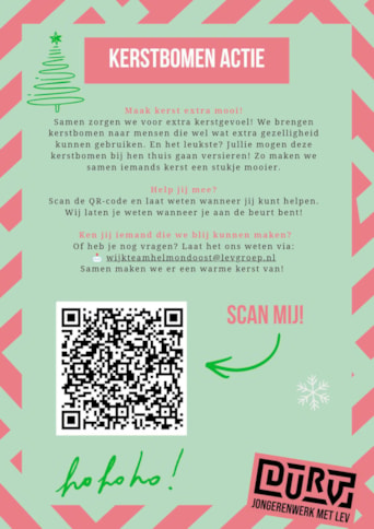 Kerstbomen actie - Jeugd flyer
